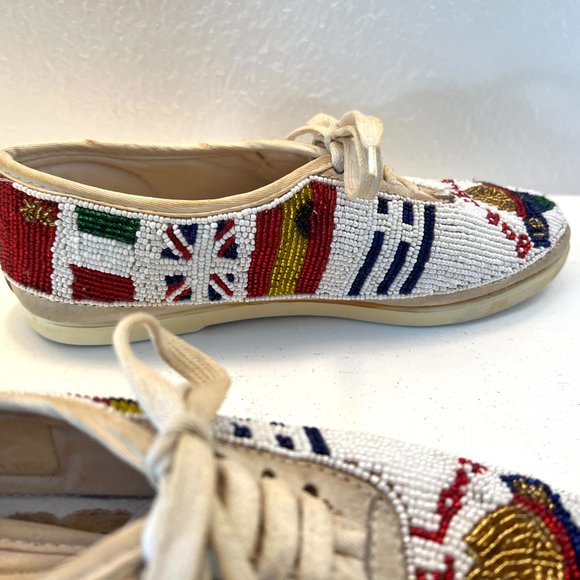 Beaded Barcelona Olympics 1992 Tennis Shoes - Colorwerks - Size 6 1/2  6.5 - Picture 7 of 13